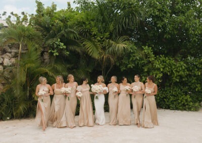 Bride and bridesmaids