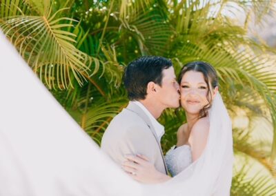 Courtney and Garrett kissing