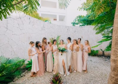 bride and bridesmaids