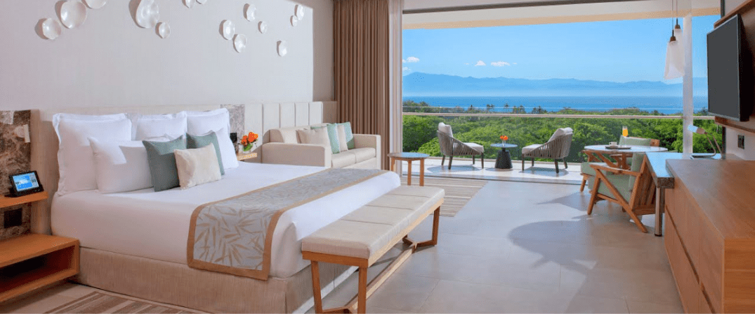 Destination wedding room reserved through room block